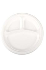 Krožnik bel sladkorni trs TRI-DELNI fi 26, 50 kos - slika 2