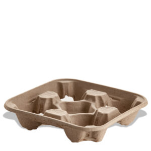 Podstavek iz kartona to go za 4 lončke, 1 kos