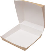 Burger box rjavo - bel velik 19 x 19, 100 kos