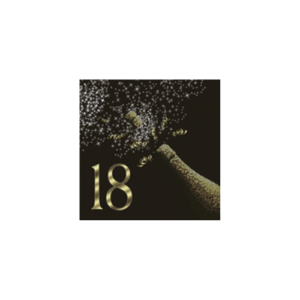 Serviete 33 x 33 cm ŠAMPANJEC ZA 18, 20 kosov