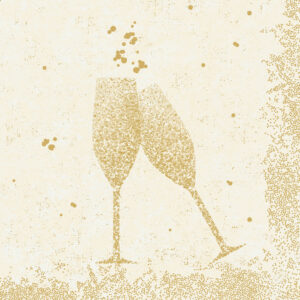 Serviete Dunisoft 40 x 40 cm Celebrate šampanjec, 60 kosov