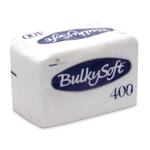 Serviete Bulky Soft box 27 x 30, 400 kos v zavitku, bele 1sl