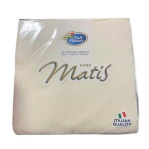 Serviete 38 x 38 cm, šampanjec/vanilija, 40 kosov