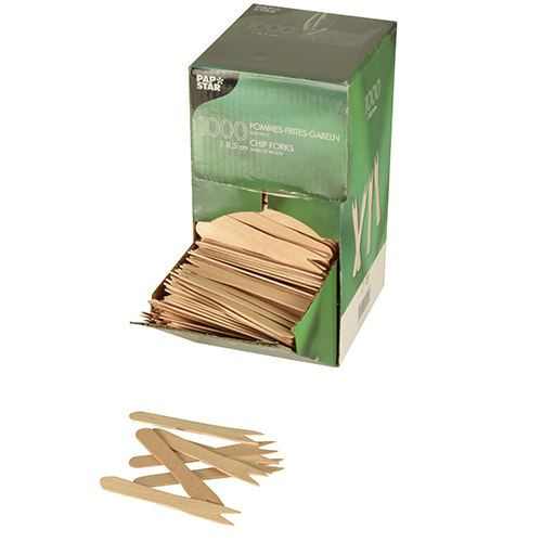Chip-forks-wood-pure-8-5-cm-18201_b_0 Mini lesene vilice za pomes 8,5 cm, 1000 kos v zavitku