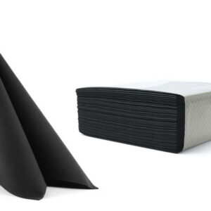 AIRLAID serviete 40 x 40 cm črne, 50 kosov