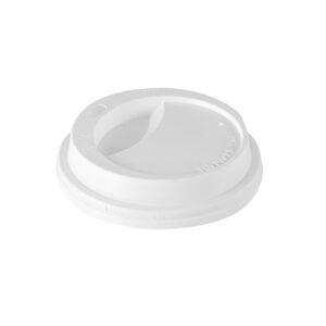 Plastični pokrov bel za lonček to go fi 9 cm, 100 kos v zavitku