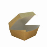 Burger box rjavo- bel mali 11,5x 11,5, 75 kos