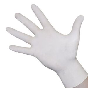 Rokavice latex nepudrane S, 100 kos v škatlici