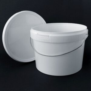 Vedro 3l plastični ročaj+pokrov, belo 1 kos
