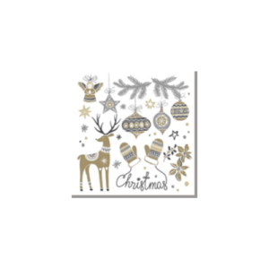 Serviete 33 x 33 cm SEVERNI STIL BOŽIČA, 20 kosov