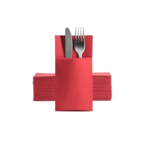 Serviete za pribor SOFT POINT 32x38 cm, rdeče, 50 kosov