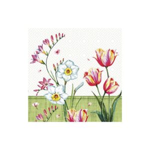 Serviete velikonočne Florentina, 3-slojne 1/4 zložene 33 cm x 33 cm, 100 kos v zavoju., zav