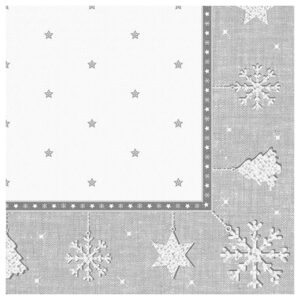 Serviete 40 x 40 cm ROYAL XMAS srebrne, 50 kosov