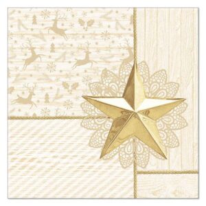 Serviete 40 x 40 cm ROYAL RISING STAR zlata, 50 kosov