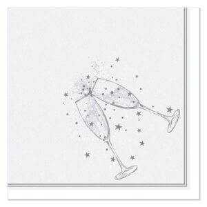 Serviete 40 x 40 cm ROYAL FESTIVITY srebrna, 50 kosov