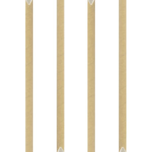 Slamice iz papirja z žličko rjave, 21 cm fi 8 mm, 50 kosov