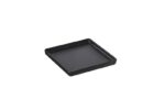 Črn kvadrat pladenj melamin 12x12x1,3 cm, 1 kos
