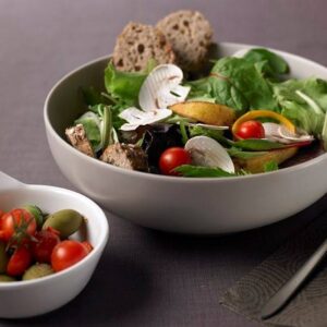 Servirni krožnik- skleda oval iz melamina fi 14 cm x 5,5 cm, 1 kos