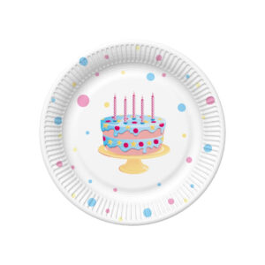 Papirnati krožniki TORTA fi 23 cm, 8 kosov
