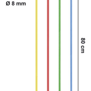 Slamice iz papirja pisane EXTRA dolge, 80 cm fi 6 mm, 50 kosov