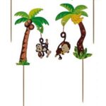 Dekorativne palme z opico, 100 kos v zavitku