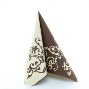 AIRLAID LINCLASS Serviete 40x40 cm POMP rjave ovijalke, 50 kosov