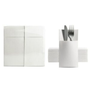 Serviete za pribor SOFT POINT 32x38 cm, bele, 50 kosov