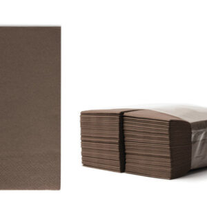 Serviete 1/8 33x33 cm, 2-slojne, rjave, 80 kosov