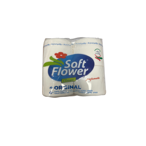 sf4 Toaletni papir bel GLADEK SOFT FLOWER 3sl 330l, 4 rolice, zavoj AKCIJA