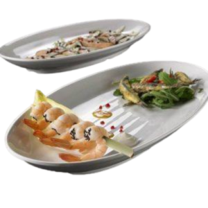 Beli servirni pladenj 45x21x5 cm, 1 kos