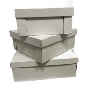 Karton za torto bel 32 x 32 x 15 cm + pokrov, 1 kos