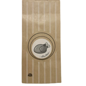 Papirnate vrečke za pečeno meso/čebulo 17x38 cm, rjave z motivom, 500 kosov