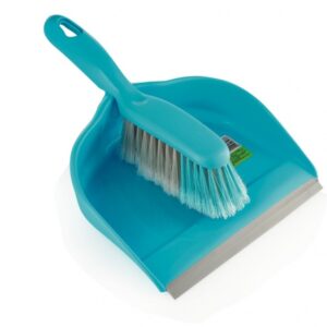 Smetišnica z metlico v sivi barvi, 1 kos