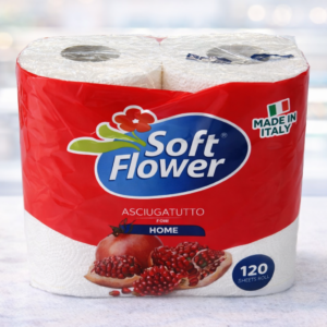 Brisače bele kuhinjske SOFT FLOWER 2sl , 60l 2sl 1/1 2/1, zav