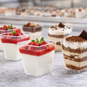 Finger food posodice 200 ml PAGODA transparent, 12 kos v zavitku