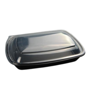 PP posode+pokrov trde 1750ml menubox ČRNE 1-delne 28,5x20,5x4cm 150/1 art.FD12FA