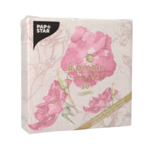 Serviete ROYAL zložene 1/4 40 cm x 40 cm BLOSSOM VIJOLA 5/1 art.89289 PAP STAR