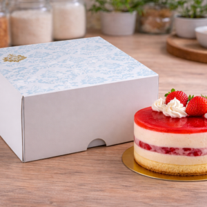 Karton za torto z vzorcem - zloženka 34 x 34 x 11 cm, 1 kos