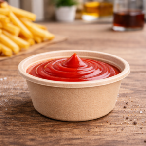 Posodica za omako iz sladkornega trsa 60 ml, 100 kos v zavitku