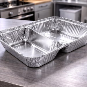 Alu posodica 950 ml 2-delna, 213x163x38 mm 100 kosov