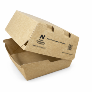 Škatel za burgerje iz , karton "NOTPLA" 7,8 cm x 11,5 cm x 11 cm rjava , 110 kos