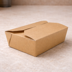 Kartonska embalaža LUNCH BOX rjav - XL, 50 kos