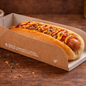 Kartonska embalaža za hot dog, 50 kos v zavitku