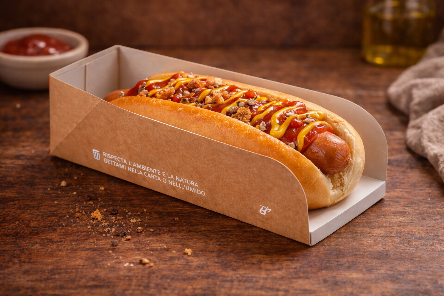 4af32593-a819-4f3b-b636-25c2ab61fedc Kartonska embalaža za hot dog, 50 kos v zavitku