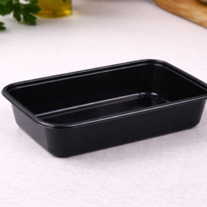 PP posode črne pravokotne 500 ml, 50kos ,zav