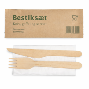 Set pribor lesen BIS + servietka v papirnati vrečki, 50 kos v zavitku