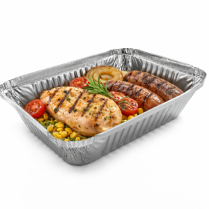 Alu posodica 1070 ml, 210x145x43 mm 100 kosov