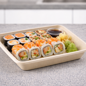 BAGASSE posodica sladkorni trs KVADRAT 1400 ml, 75 kos