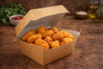 Burger box rjavo- bel mali 11,5x 11,5, 75 kos