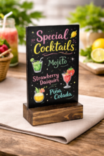 Tablica na lesenem podstavku, 1 kos